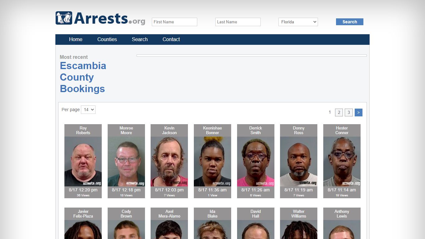 Escambia County Arrests and Inmate Search